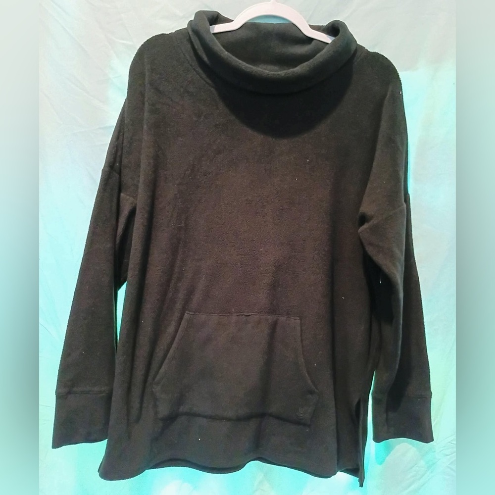 Cuddl Duds Black Cozy Funnel Neck Sweater